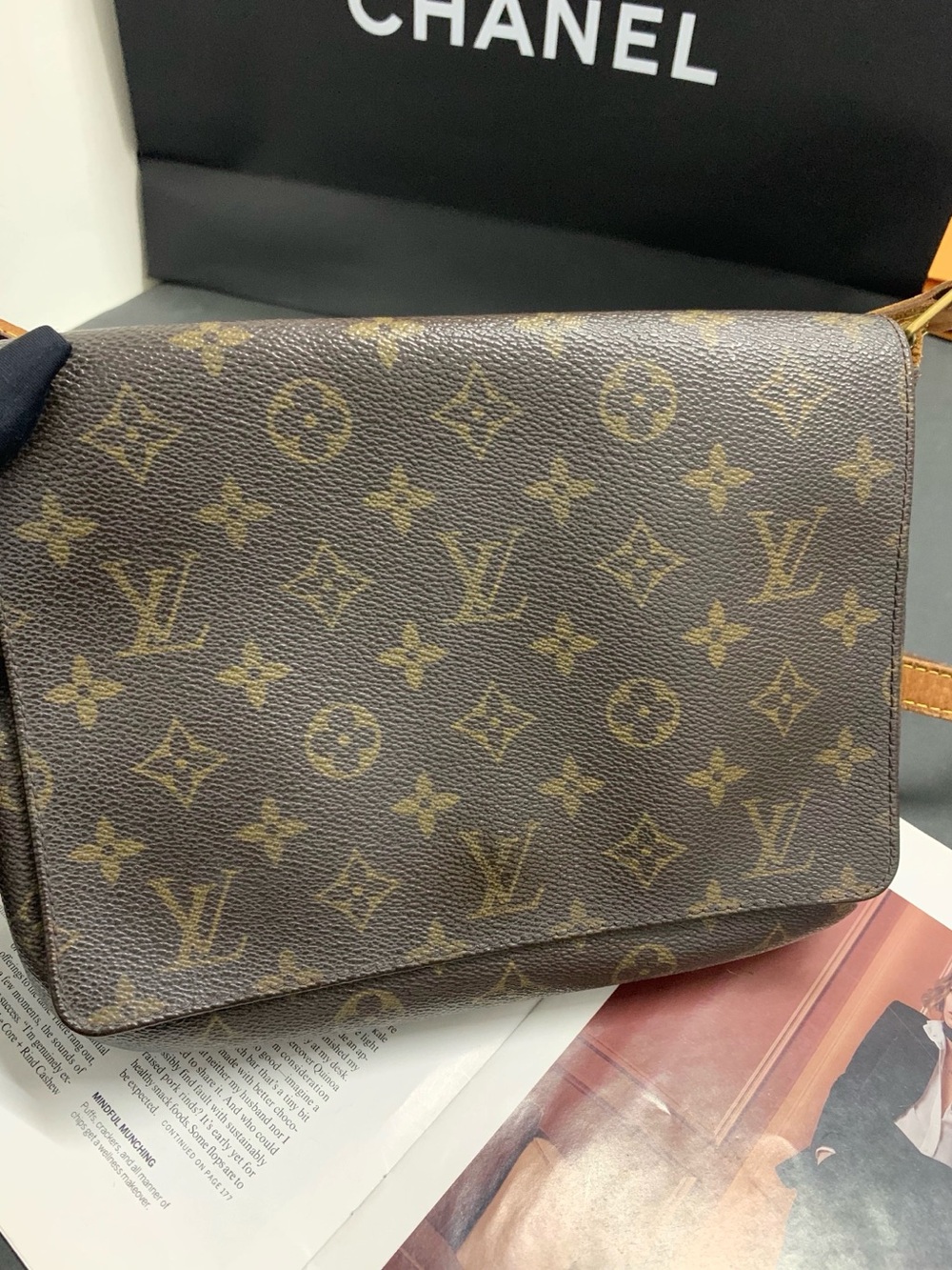 Authentic Louis Vuitton Monogram Musette Tango small crossbody Bag